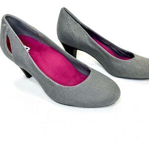 Betabrand On Your Mark Pumps Heels Size 9 Gray Silver Specks